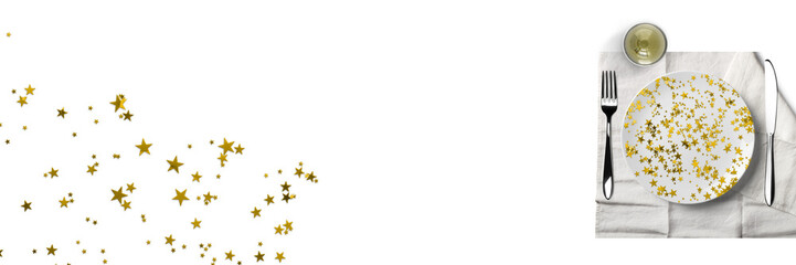 Festlicher Banner mit Partyhut