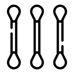 cotton bud line icon