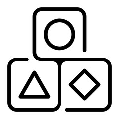 cubes line icon