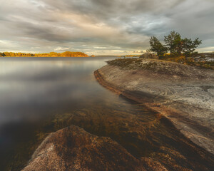 Lake and stones