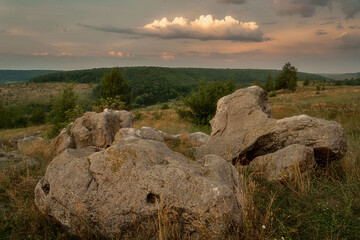 stones and clouds