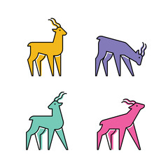 Set of Kudu, Kudu Logo. Icon design. Template elements