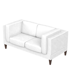 3d rendering illustration of a couch sofa