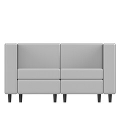 3d rendering illustration of a couch sofa