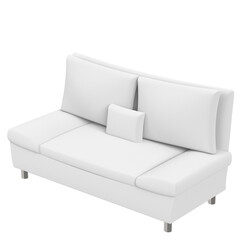 3d rendering illustration of a couch sofa