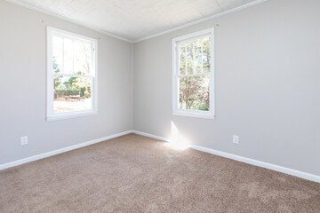 light and airy, bright, open, empty room