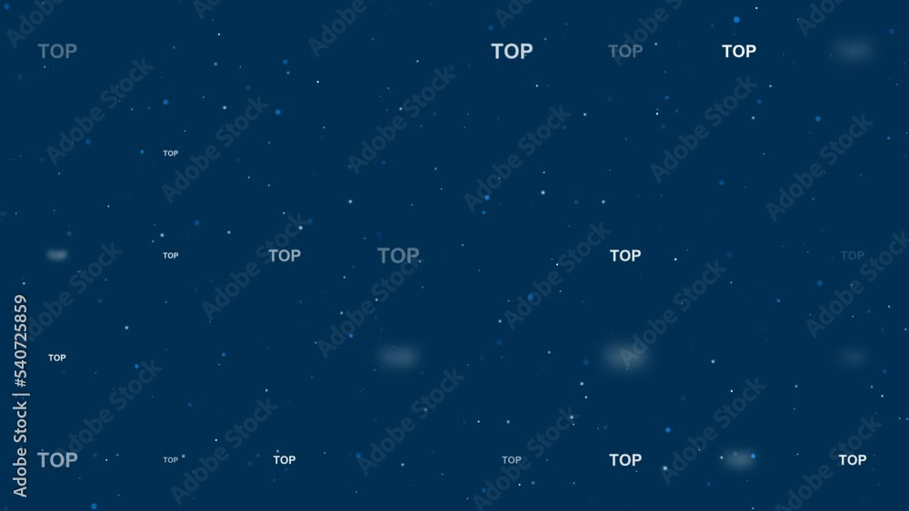 Poster template animation of evenly spaced top symbols of different sizes and opacity. animation of transpa