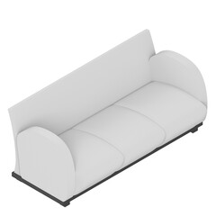 Fototapeta premium 3d rendering illustration of a couch sofa