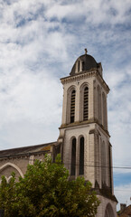 Fototapeta na wymiar the tower of the church of montignac in france