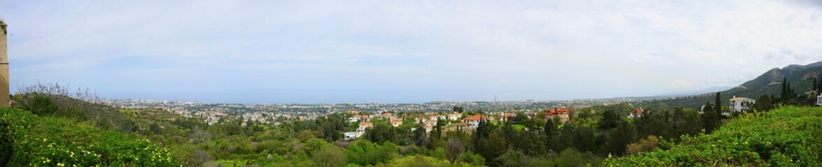 Fototapeta na wymiar Kyrenia view from Bellapais Monastery