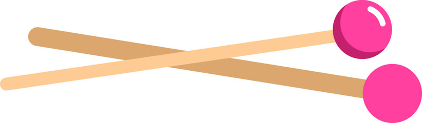 Xylophone sticks Musical Instrument Vector illustration