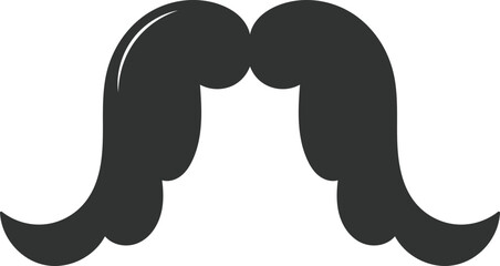 Photo Booth Retro mustache flat icon