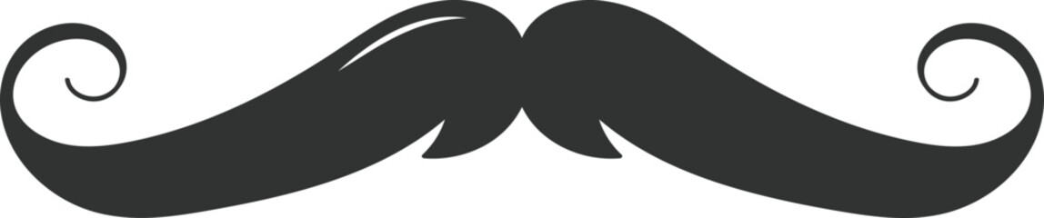 Photo Booth Retro mustache flat icon