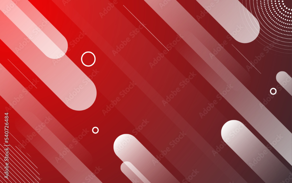 Aufkleber abstract red gradient diagonal geometric rounded shapes background