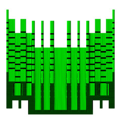 3d rendering illustration of a CPU radiator