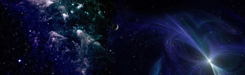 Mystical beautiful space. Unforgettable diverse space background Elements of this image furnished...