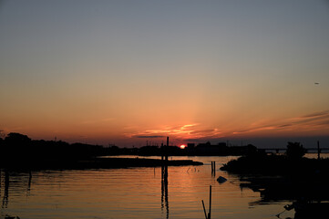 木更津の海　夕焼け