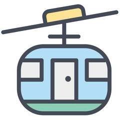 cable car, camping, lift, mountain, ropeway, transportation, travel, icon, train, illustration, station, journey, vehicle