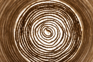 close-up of brown jute twine for DIY and gift wrapping, isolated on white background, concept of zero waste or sustainable lifestyle.