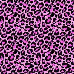 Pink leopard design seamless animal background
