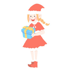 girl with gift