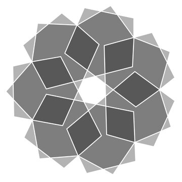 Abstract Geometric Monochrome Polygon-7aa7