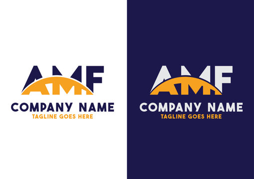 Letter AMF logo design vector template, AMF logo
