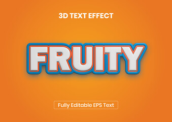 Fruity 3D font effect