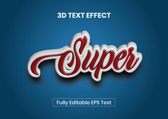 Super 3D font effect