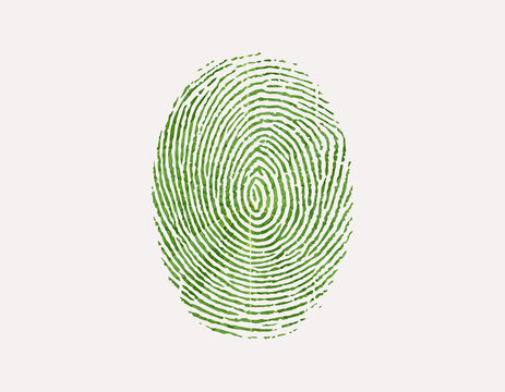 3D Green Fingerprint background. World Earth day green concept. Paris Agreement. Protect world