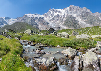 The Monte Rosa and Punta Gnifetti paks - Valle Anzasca valley.