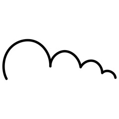 Cloud silhouette hand-drawn style symbol