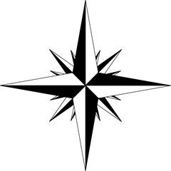 Fototapeta premium black and white compass vector png