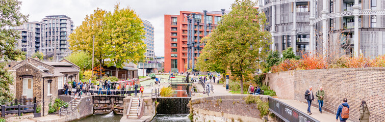 St Pancras Lock, Regent's Canal historical landmark, London, England, UK, October 15, 2022
