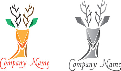 Fototapeta na wymiar gazelle logo design , logo of deer