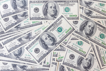 Paper money dollars. Banknotes of the United States of America.