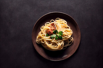 Italian Pasta dark table