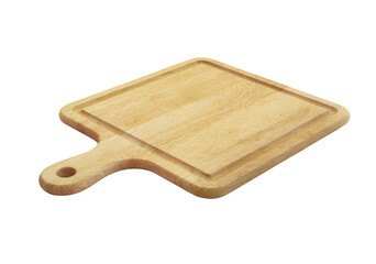 Bamboo cutting board isolated on white background