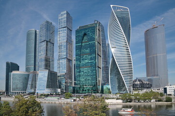 Fototapeta na wymiar Moscow, Russia - August 12, 2022: Moscow International Business Center 