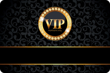 Premium VIP card with gold elements and crown