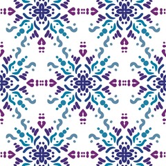 Seamless pattern abstract flower illustration design art background geometric fashion retro 