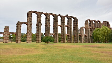 Acueducto romano de los Milagros en Mérida España