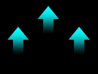 blue arrow on black background