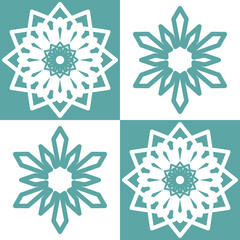 Blue seamless pattern for ceramic tiles in spanish portuguese retro style, blue white pastel