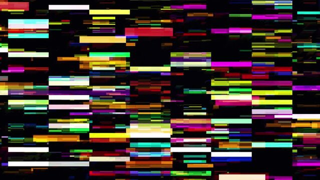 Abstract Bloc Glitches Animated, colorfull version