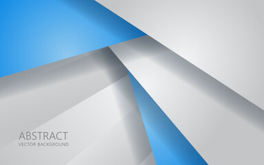 Abstract blue and white triangle overlapping layers geometric shapes background a combination EPS10 vector