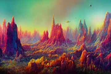  alien_multiverse_landscape_natural_nature_colorful generative ai © Whitefeather