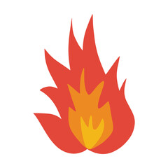 Fire icon vector abstract shape burning hot flame illustration