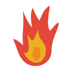 Fire icon vector abstract shape burning hot flame illustration