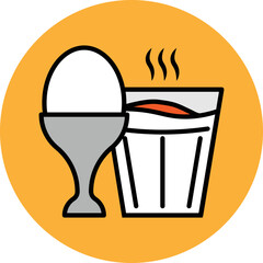 Boiled Egg Filled Outline Icon